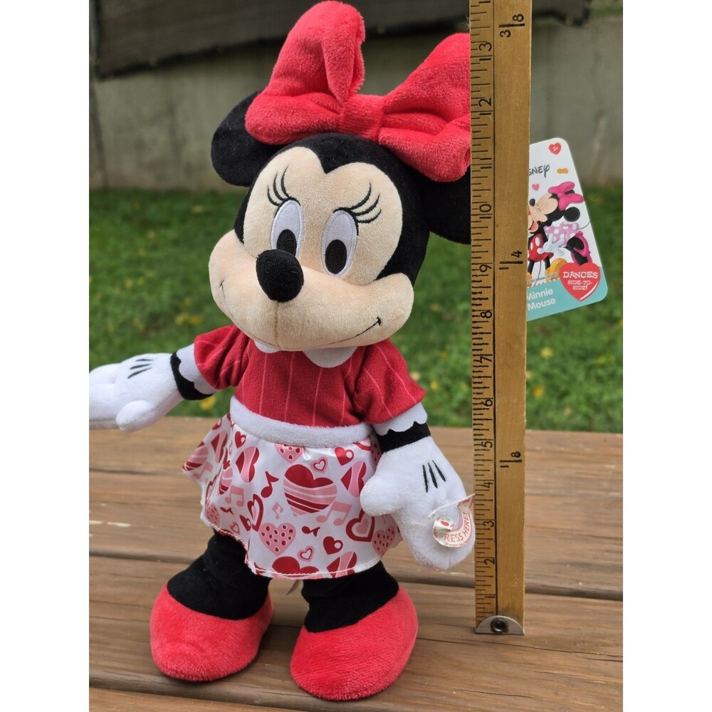 Disney Dancing Minnie Mouse Plush Valentine’s Edition 13" With Tag W/Sound Works - Picture 3 of 11